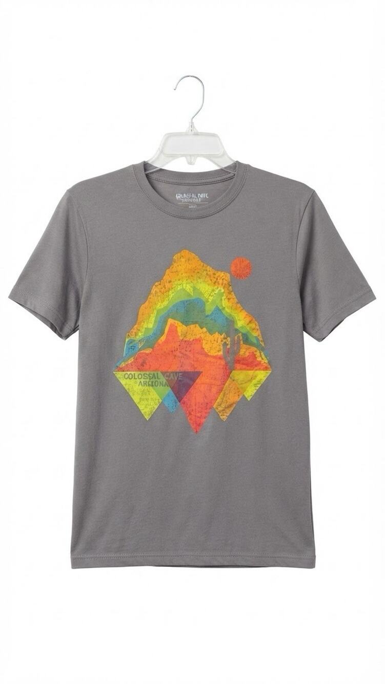 Colossal Cave Arizona T Shirt Mens Womens Small S Grey Mountain Saguaro Graphic